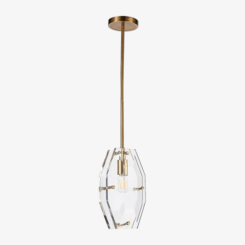 pendant light Gold LED design and luxury glass plate