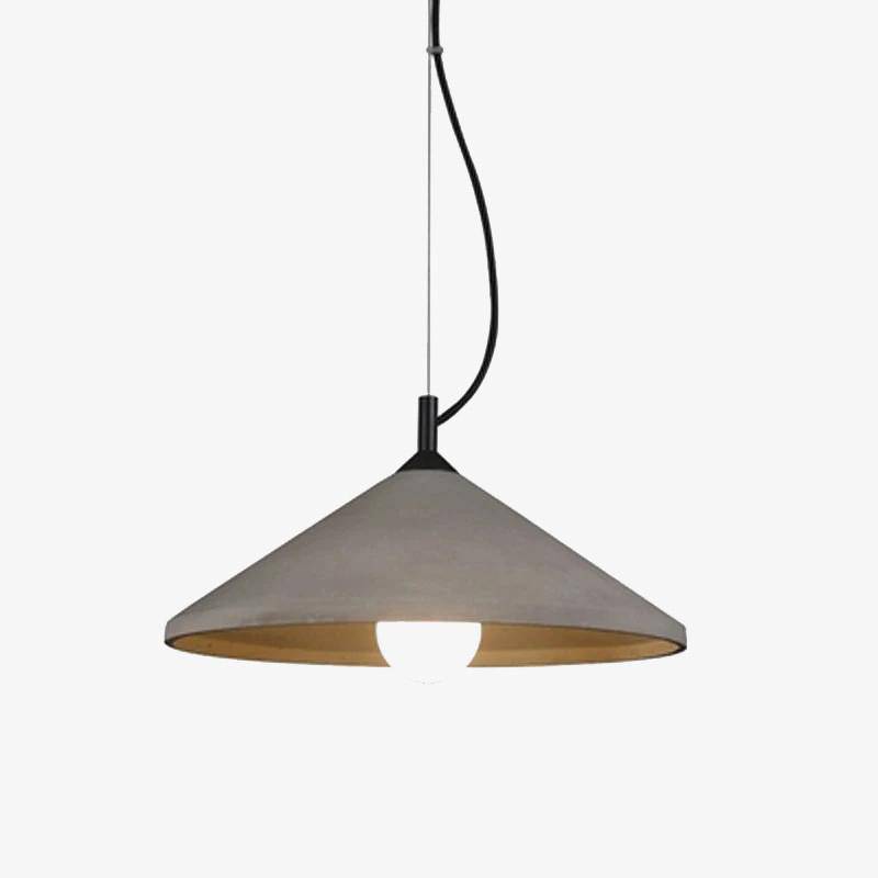 pendant light LED cement design with lampshade conical