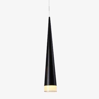 Lámpara de suspensión design tubo LED de cono largo