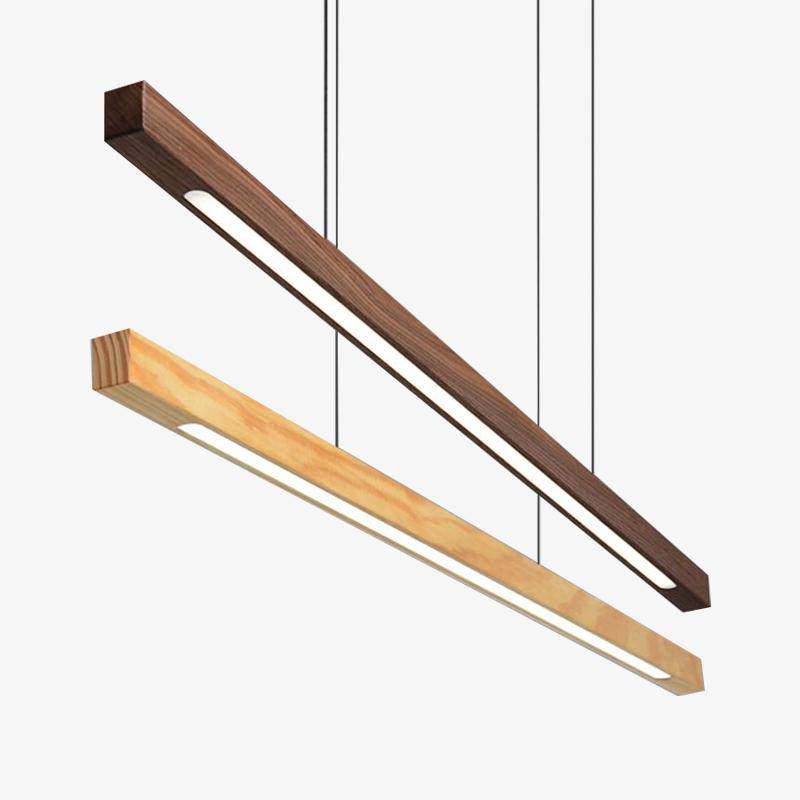 pendant light modern LED design in elongated wood Hang