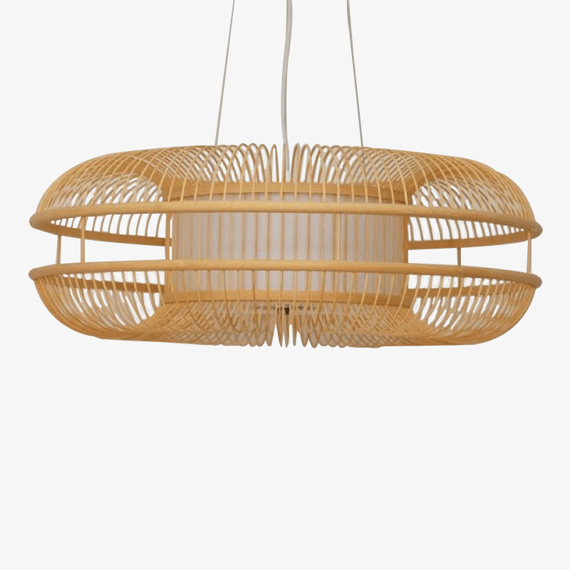 pendant light oval design in bamboo Chandy
