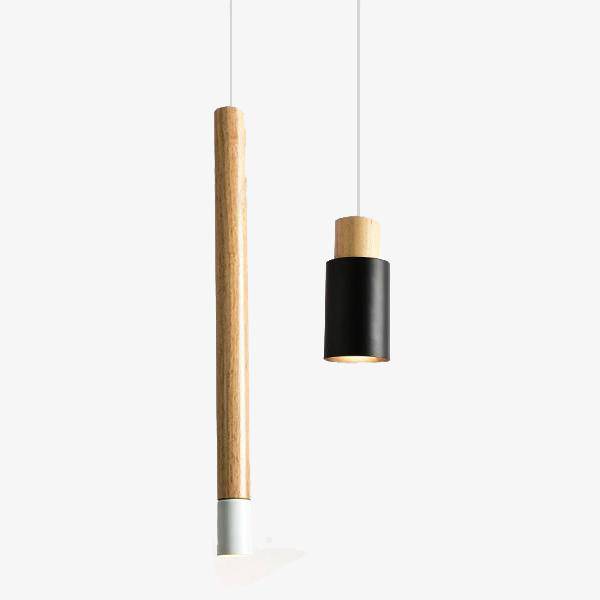 Design pendant light wooden Tube Botimi