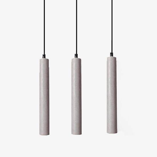 Design pendant light Tube in cement Nordic
