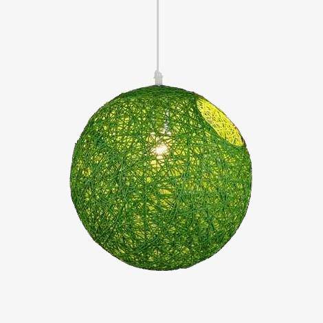 Wicker Color Fabric Ball pendant light