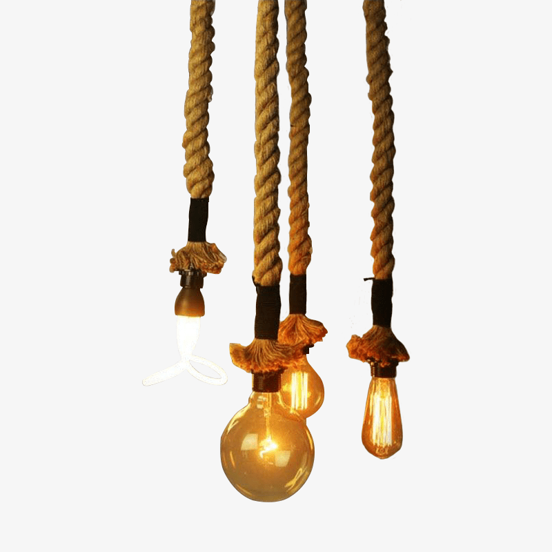 Lámpara de suspensión en cuerda Loft vintage