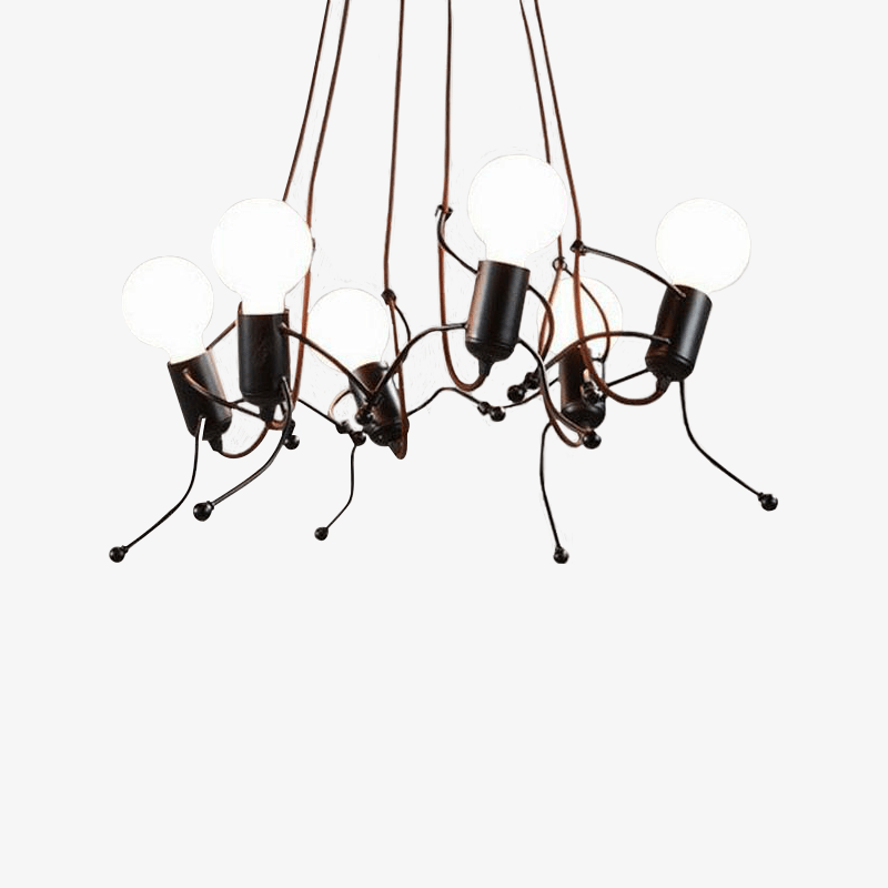 Pendant light in the shape of a man