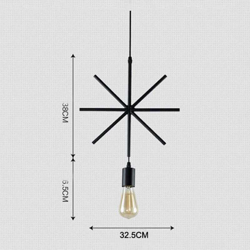 Lámpara de suspensión en formas geométricas: cuadrado, redondo, triángulo, estrella