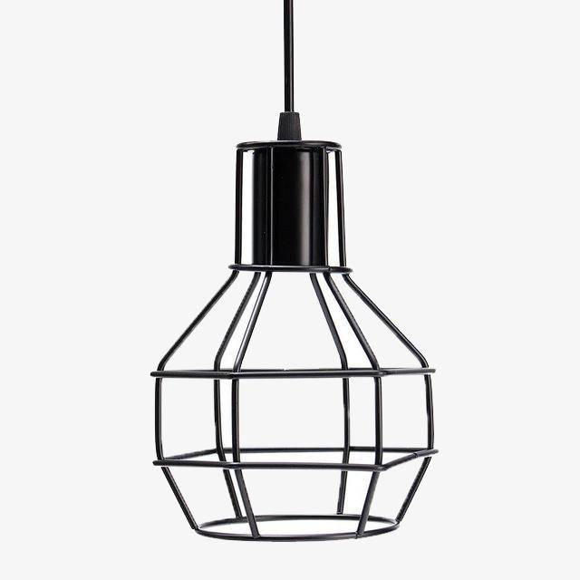 Round industrial metal pendant light