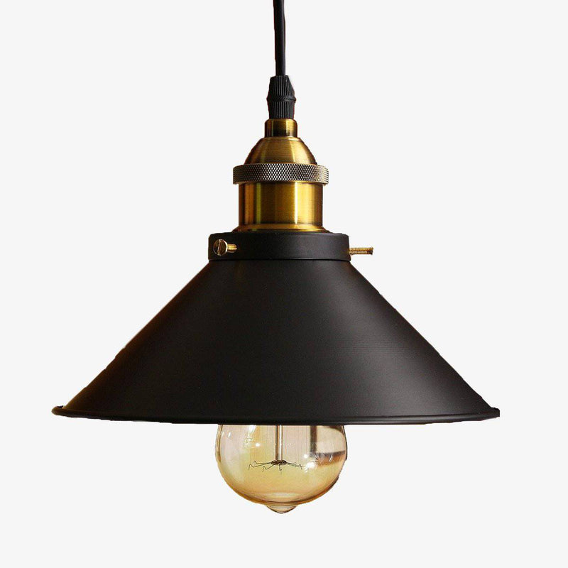 pendant light in vintage metal and gold