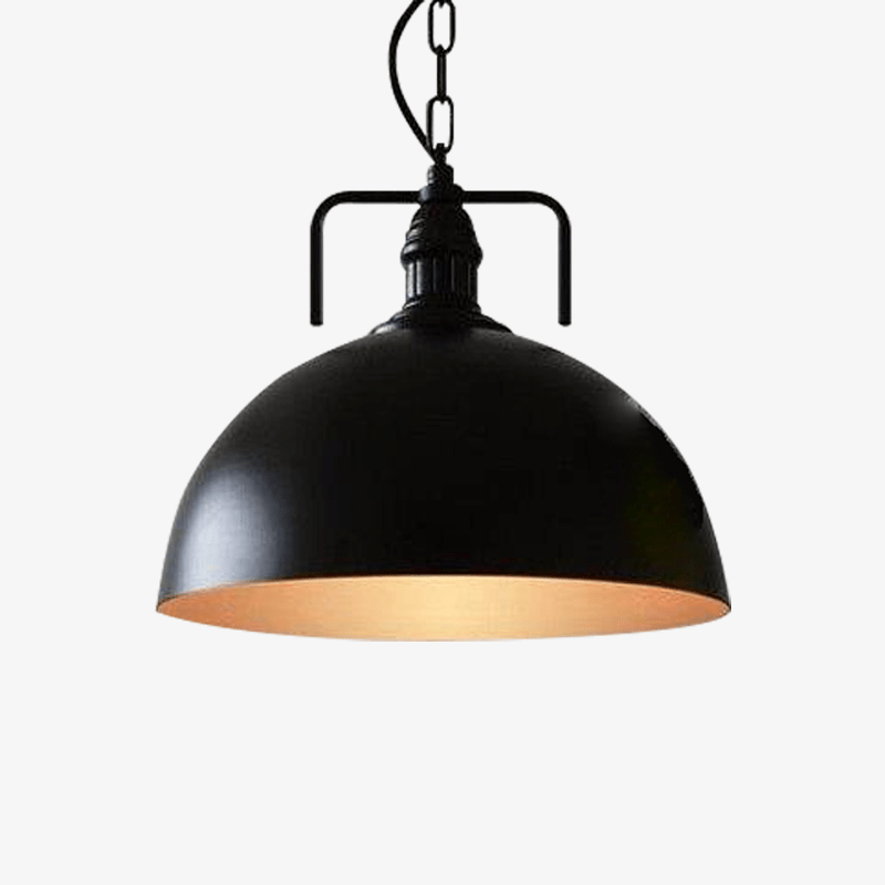 pendant light industrial LED with lampshade rounded metal