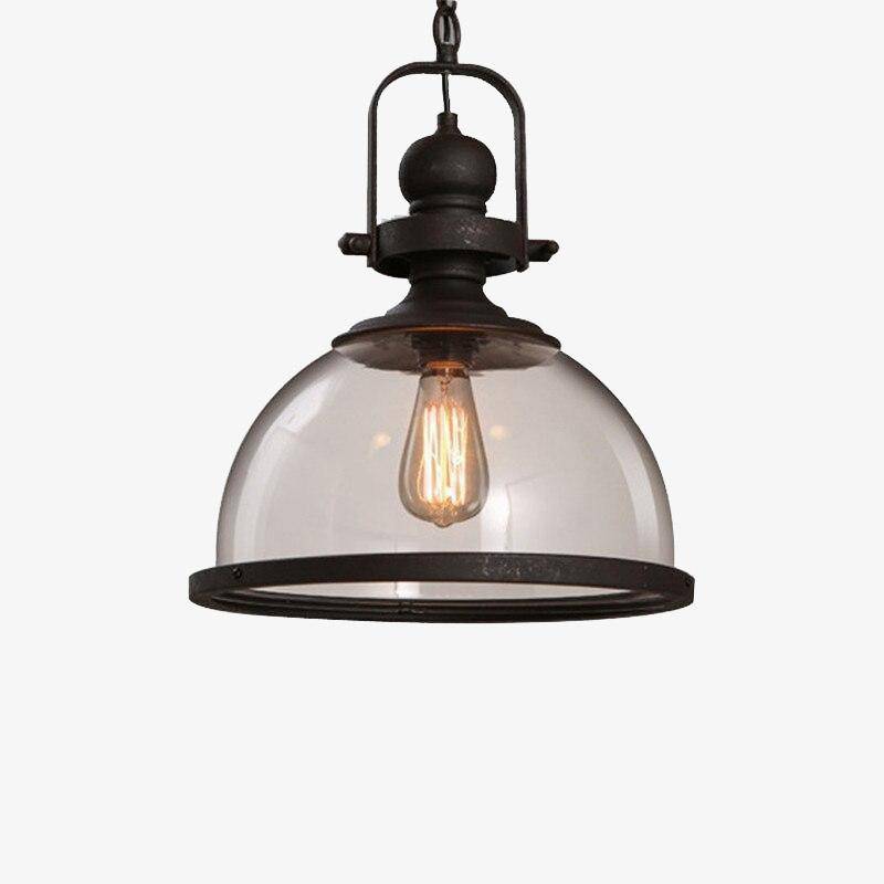 pendant light industrial LED with lampshade glass Loft