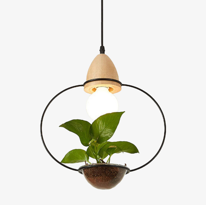 pendant light LED art deco with Mira plants