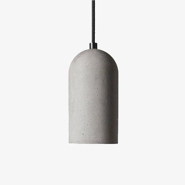 LED Vintage Design pendant light in rounded cement Pipe