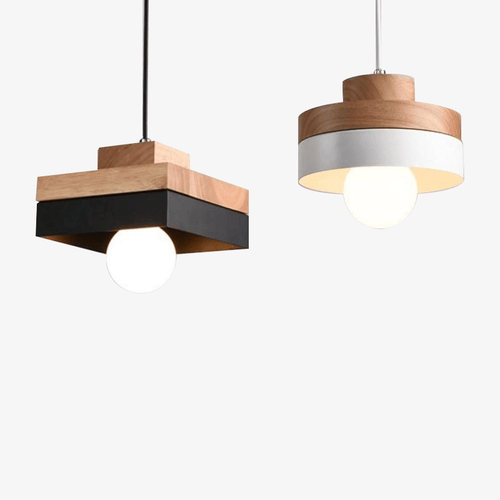 pendant light Wooden LED (square or round)