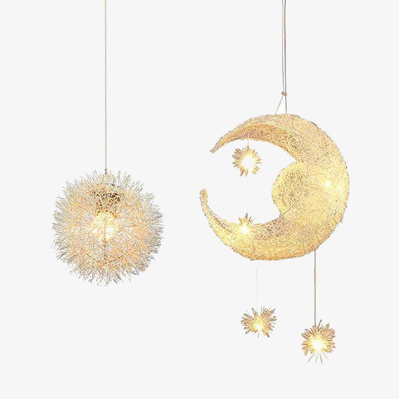 pendant light LED star and moon