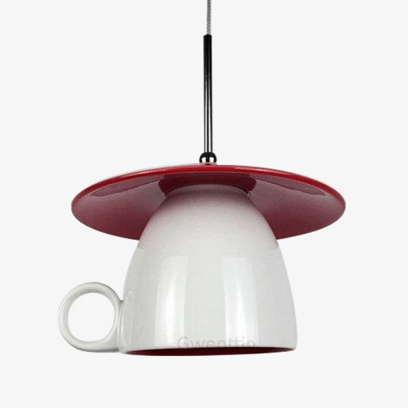 Lámpara de suspensión Taza de cerámica de color LED Taza