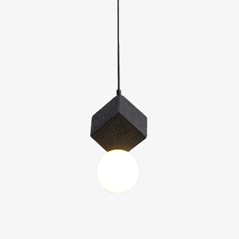 pendant light modern LED resin block Wayne