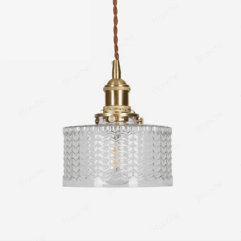 pendant light modern LED metal and lampshade glass