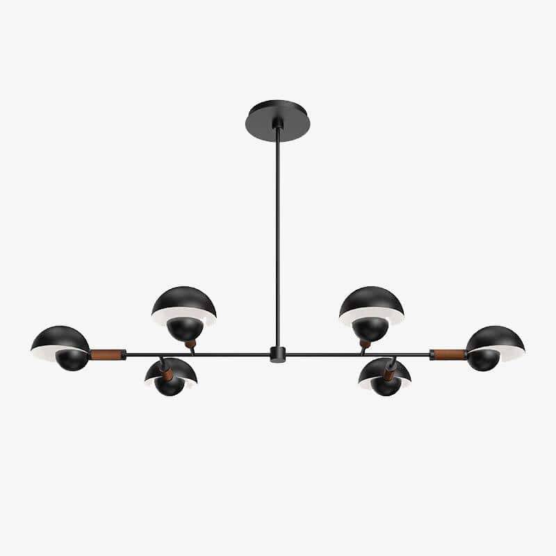 pendant light modern black LED with several rounded shades