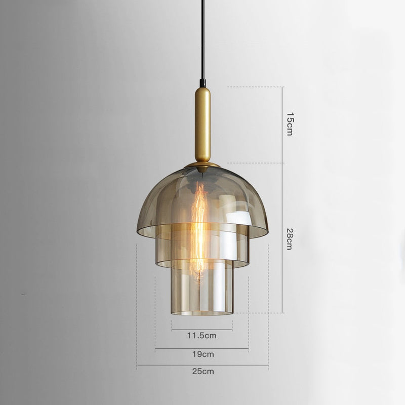 pendant light modern LED several lampshade rounded Aymar