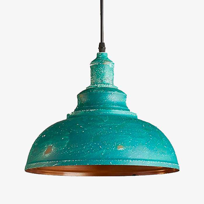 Rusty Blue LED Retro pendant light