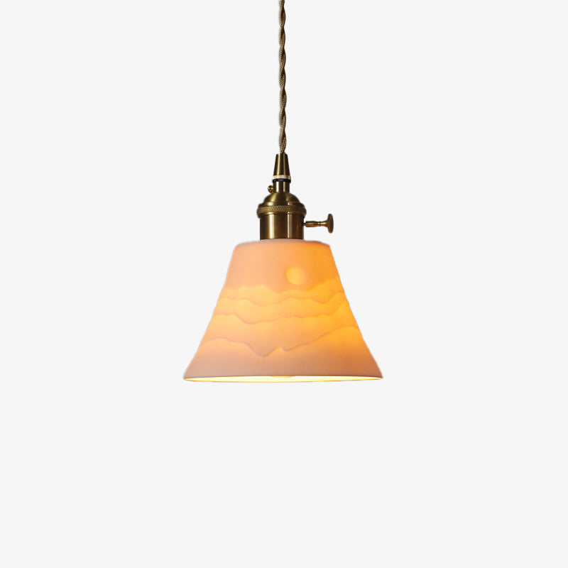 pendant light retro with lampshade ceramic Mellia