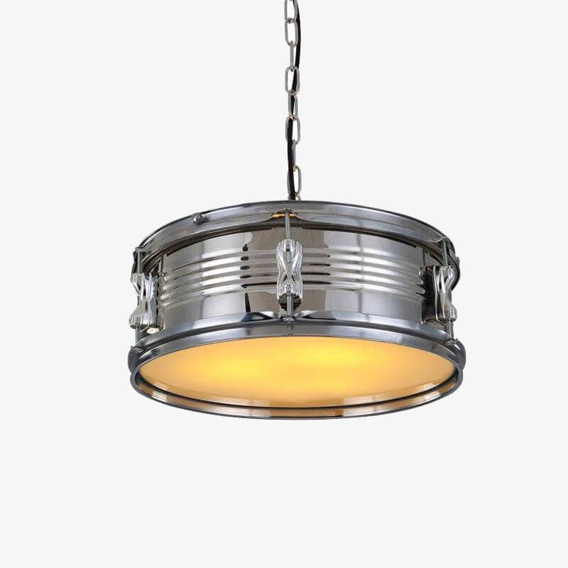 pendant light Metal LED drum style backlight