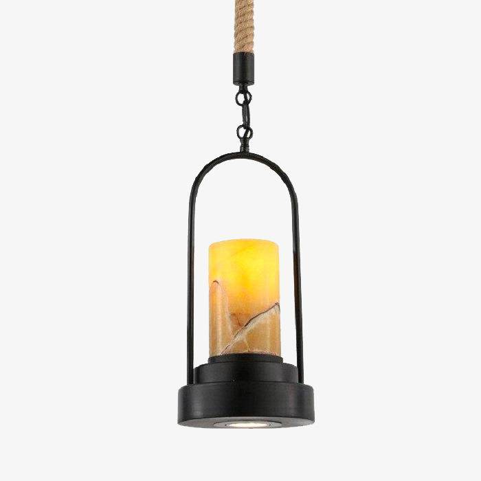 pendant light rustic with fake candle Rural