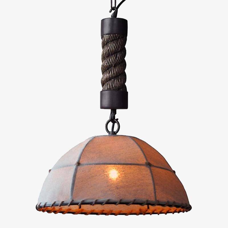 pendant light rustic half ball retro Rope