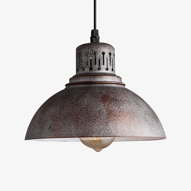 pendant light rustic retro style metal cover