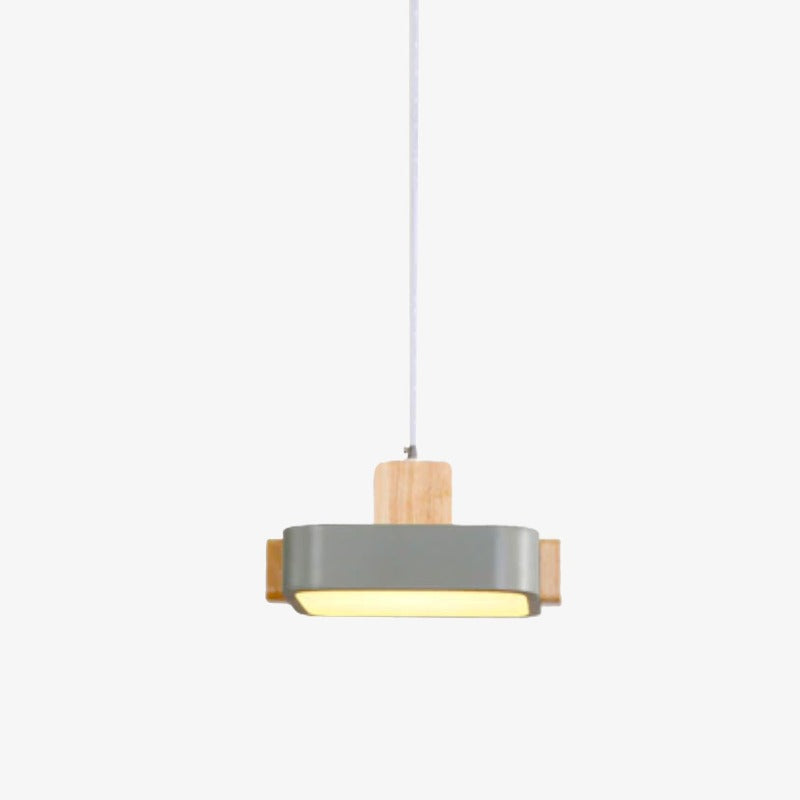 pendant light Scandinavian LED with lampshade wood Ainhara