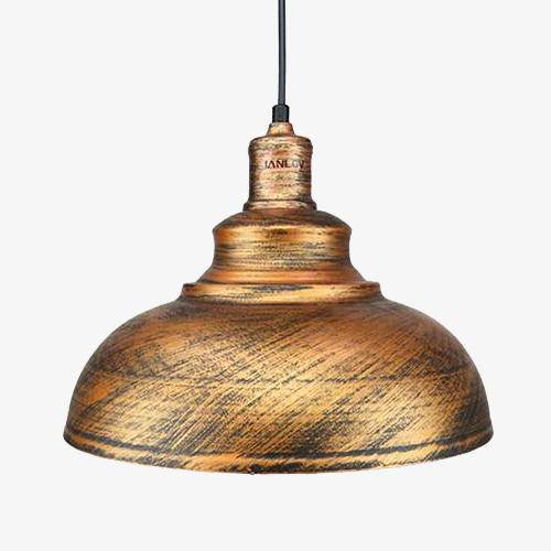 Lámpara de suspensión estilo retro vintage de bronce