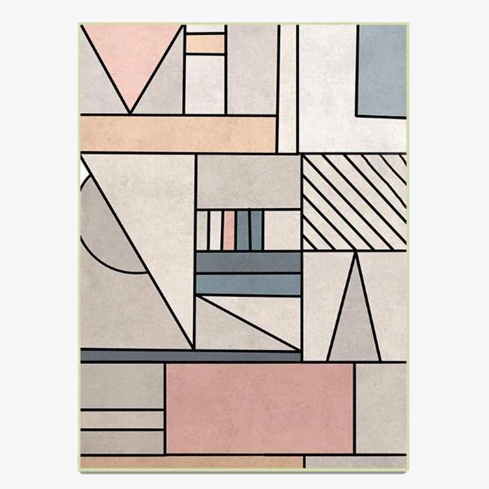 Tapis rectangle à formes géométriques colorées Rugs