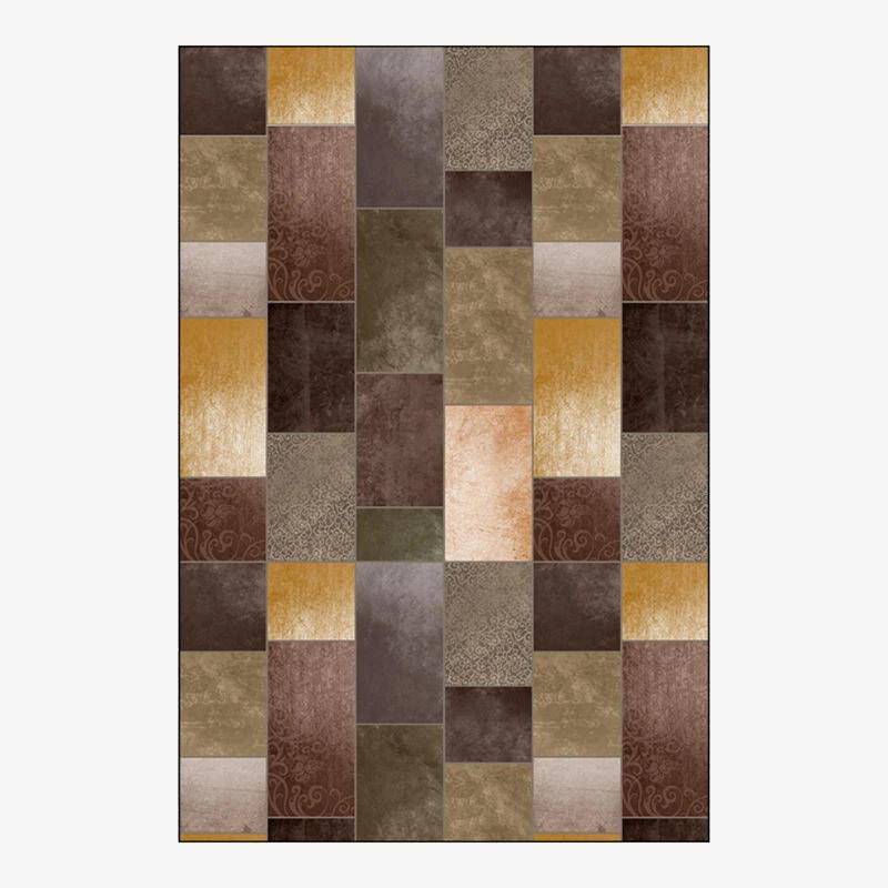 Rectangular carpet with brown squares