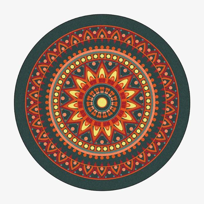 Round carpet with Mandala pattern