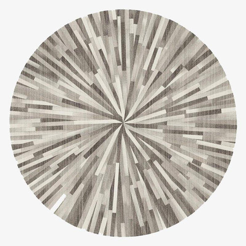Tapis rond tons de gris moderne Tapete
