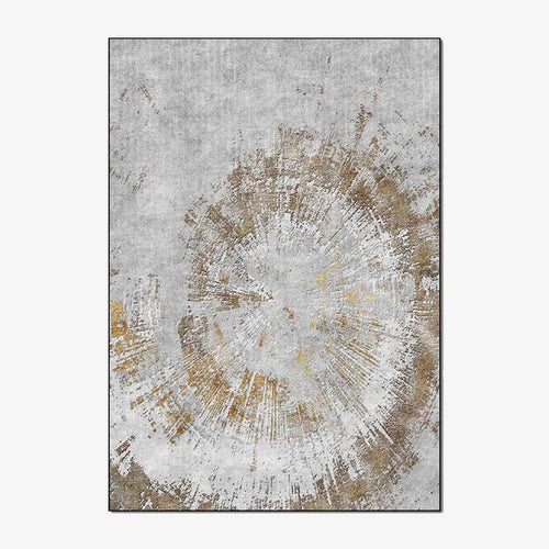 Tapis vintage tornade dorée et grise Rug