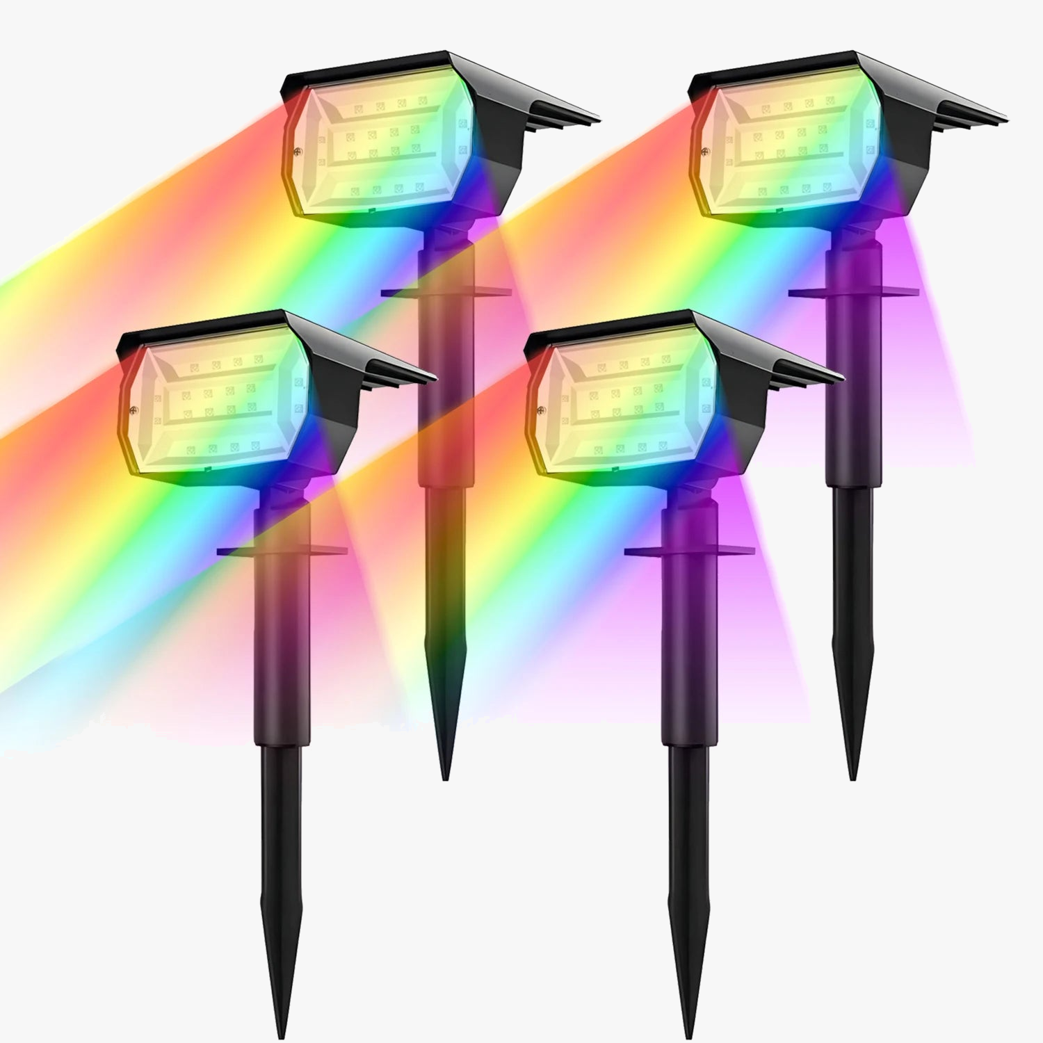 Lenlun Lot De 8 Lampes Solaires De Jardin étanches Avec LED Blanc Chaud Pour Allée, Patio, Cour, Pelouse