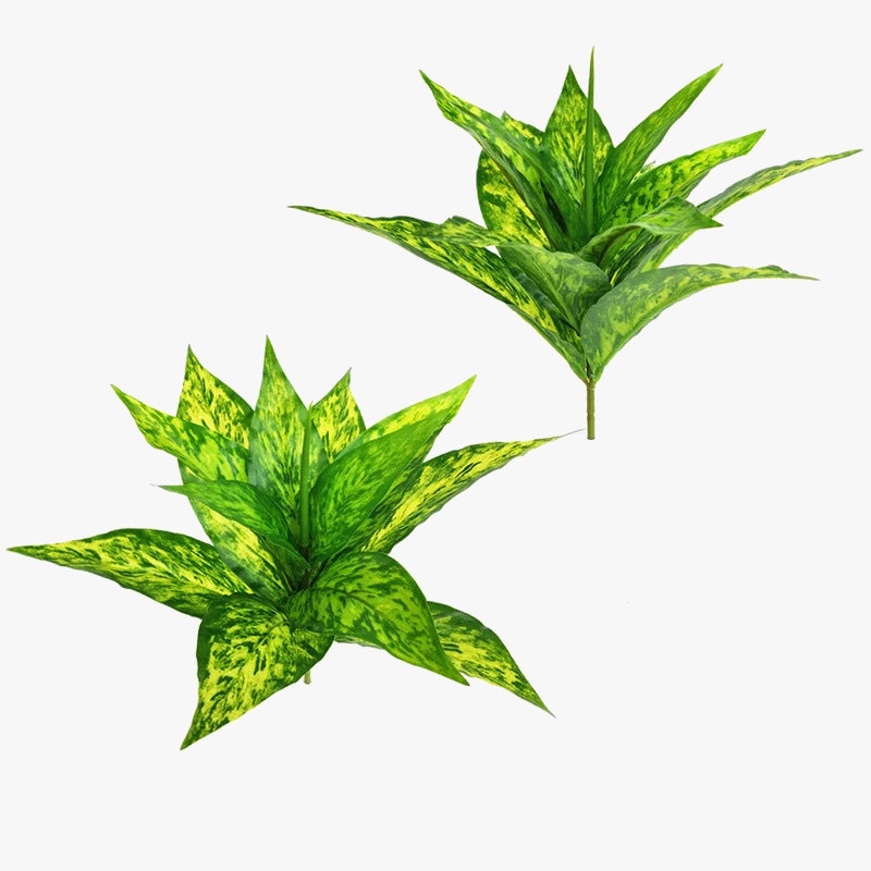 5 fourches de plantes tropicales artificielles pour décoration intérieure