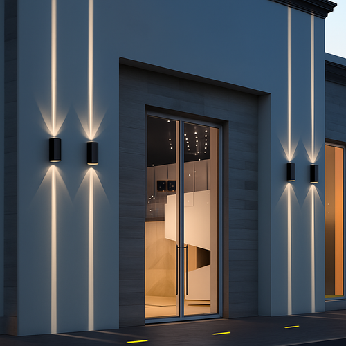 6W 10W 20W Outdoor LED Wall Lights Up and Down Narrow Beam COB Aluminium Wall Sconces Porch Light Garden Waterproof Spotlight - vue 5 sur 14