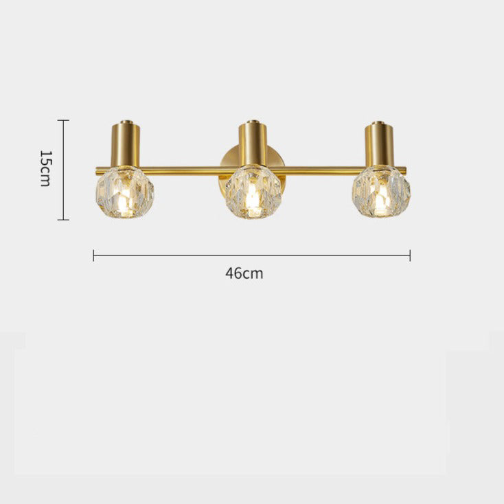 Aplique LED de lujo Altesse de cristal dorado