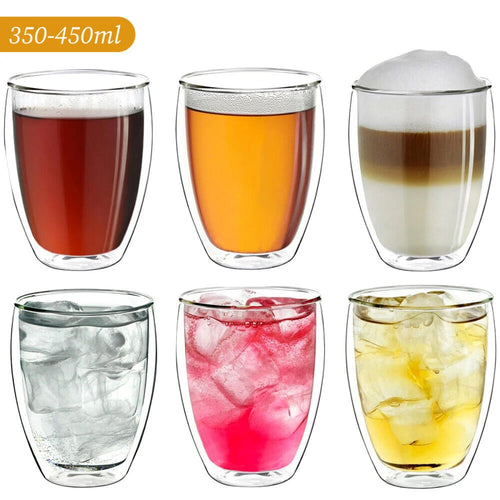 Verre double paroi isolant pour cafe biere eau