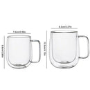 Tasse verre double paroi avec anse isolante thermique