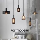 lampes suspendues en ciment pour loft industriel abat-jour en fer forgé