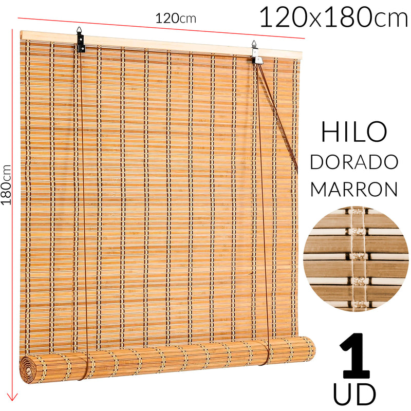 Store vénitien bambou pour fenêtre porte salon terrasse