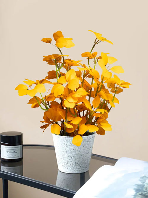 plantes artificielles schefflera trèfle et eucalyptus pour décoration maison - vue 5 sur 10