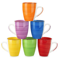 Service tasses grès motif artisanal grande capacité