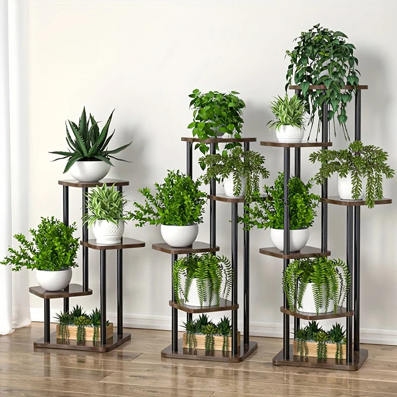support en bois pour plantes et pots de fleurs intérieur