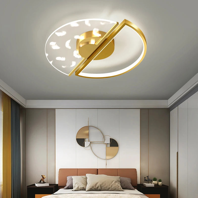 plafonnier led moderne avec intensité variable et design unique - vue 3 sur 14