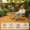 Dalles terrasse bois acacia clipsables 305mm interieur exterieur